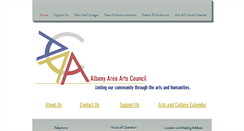 Desktop Screenshot of albanyartscouncil.org